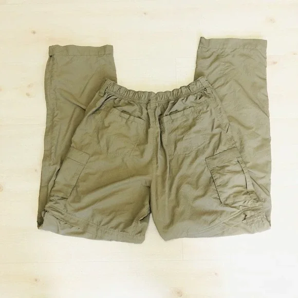REI Womens Sz 8 Convertible Hiking Trail Nylon Khaki Pants To Shorts W/zipperEUC - Picture 7 of 12